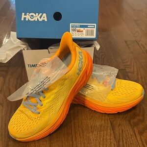 Hoka One One Clifton 8 in Yellow and Orange